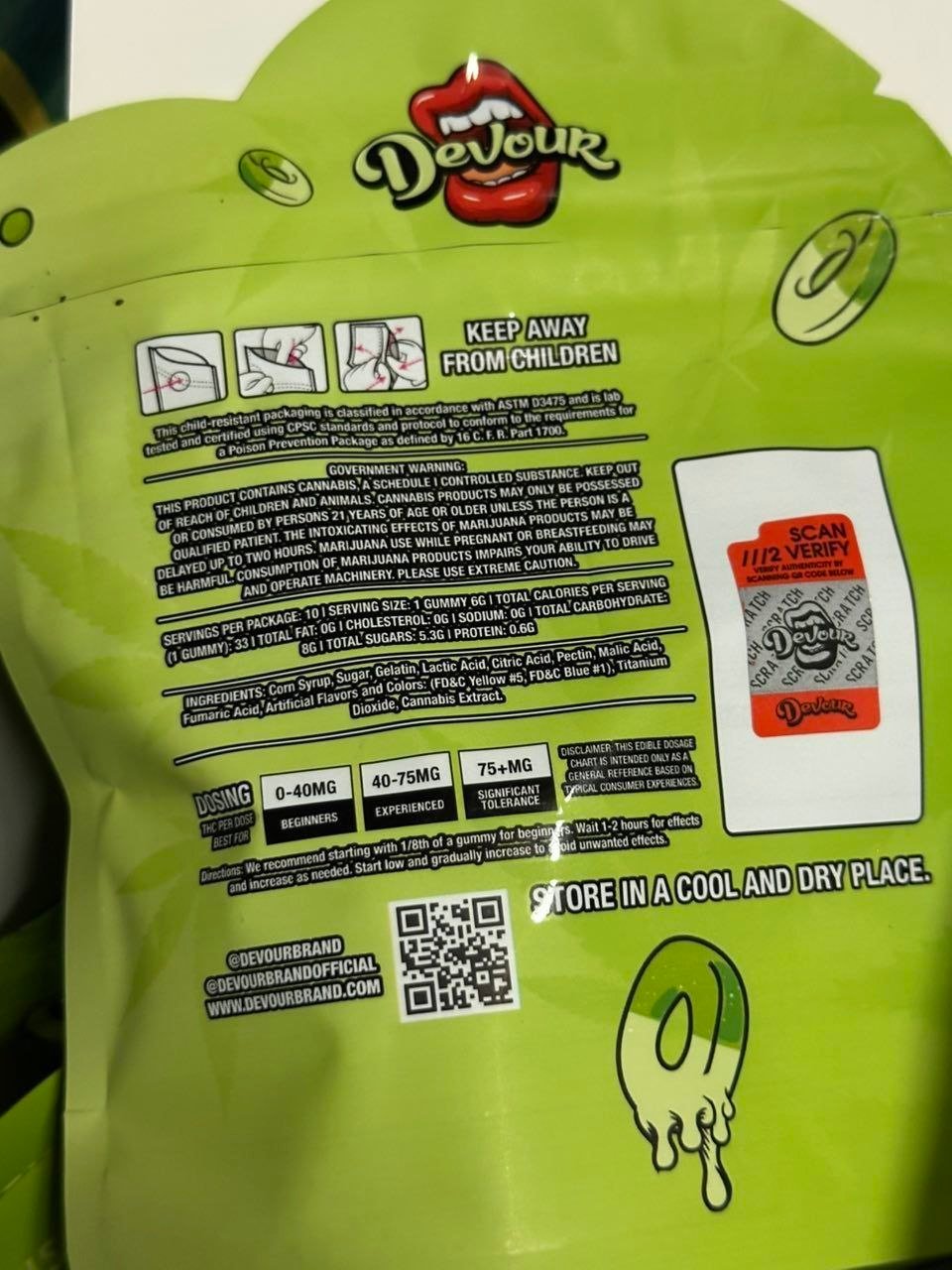 Devour Cannabis Gummy 750MG - Image 9